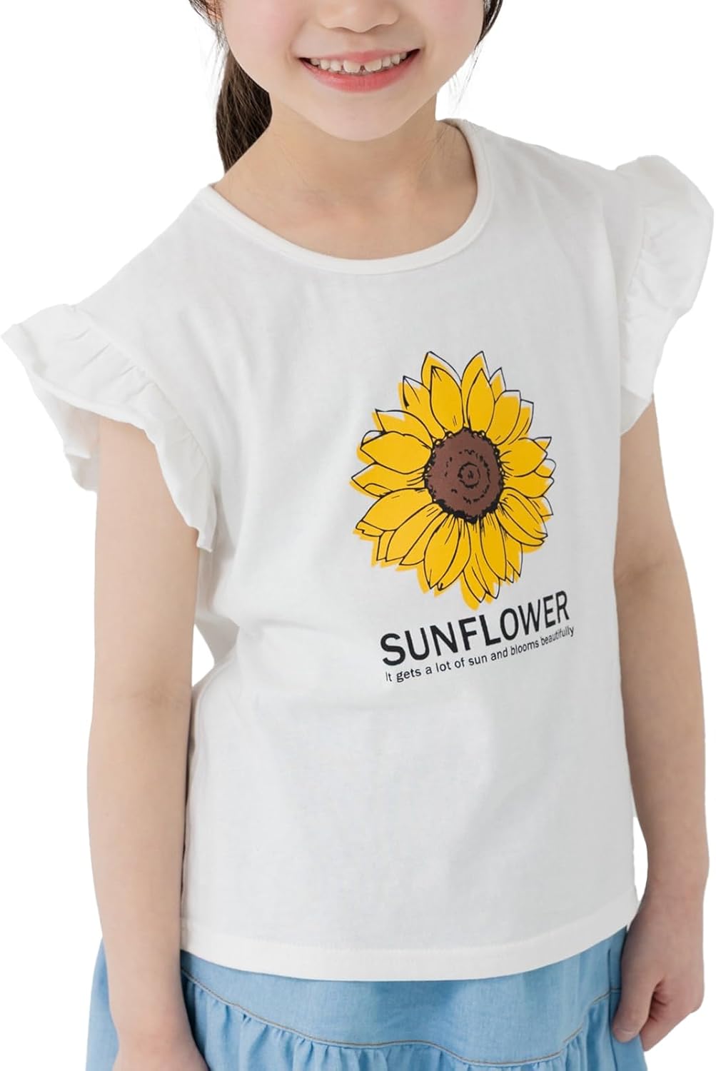チルチル2/4 Amazon | [chil2] キッズ 半袖 Tシャツ 女の子 肩フリル 子供服